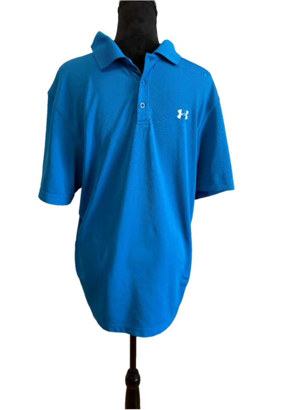Under Armour Mens Short Sleeve Blue Polo Shirt Size Large